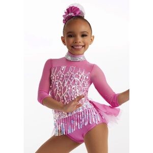 Weissman Showtime | I Ain’t Worried Dance Leotard Costume Pinkberry Silver, IC